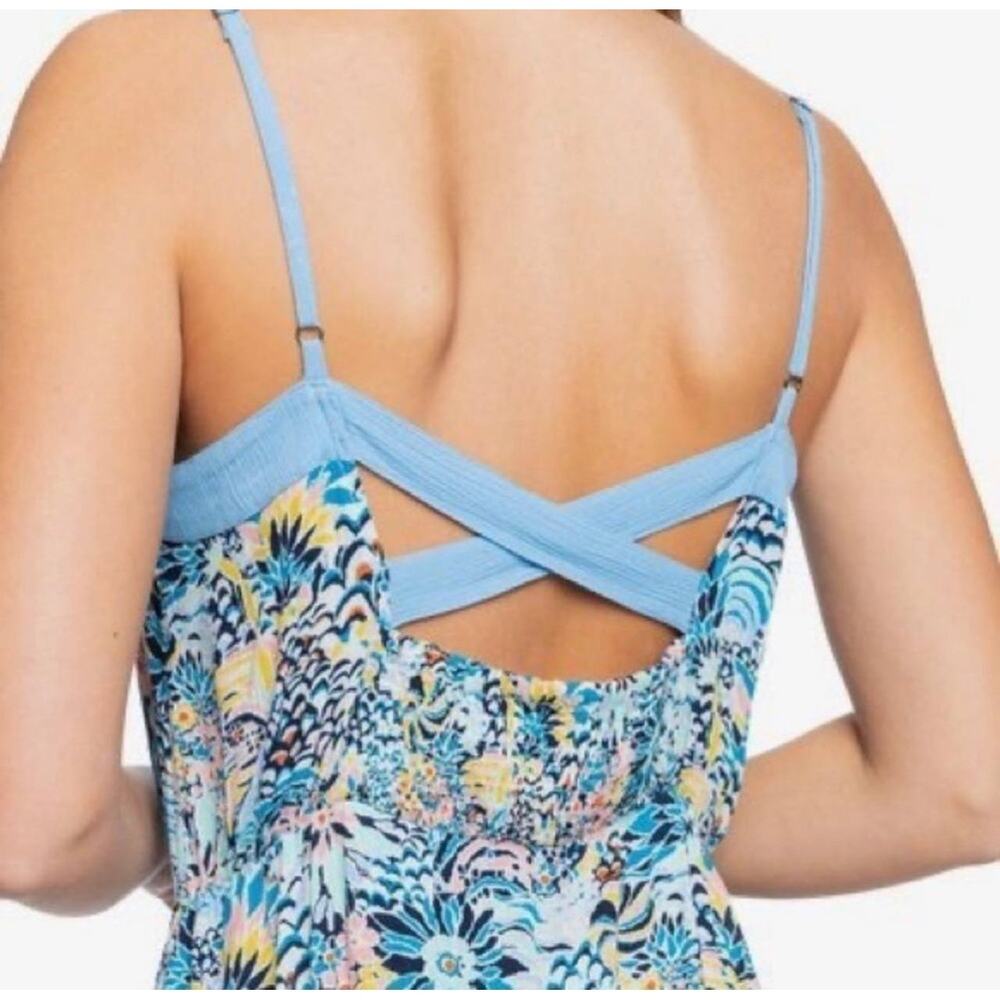Roxy x Liberty Marine Bloom Strappy Midi Dress Size M - Picture 9 of 12